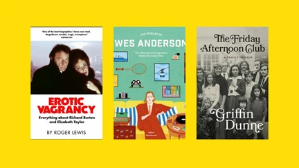 Some book covers from the below list on a yellow background.