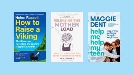 Three parenting book covers against a plain background