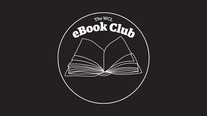 Logo showing an open book on a black background