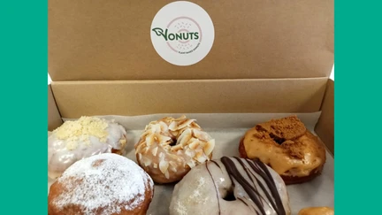 A photo of some donuts from Vonuts.