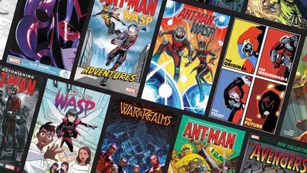 comic covers arranged in a grid