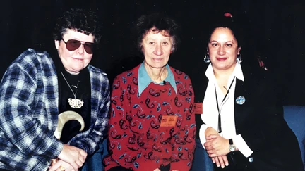 Jacquie Baxter with Keri Hulme and Roma Potiki at the Going West Literary Festival, Titirangi, 1997