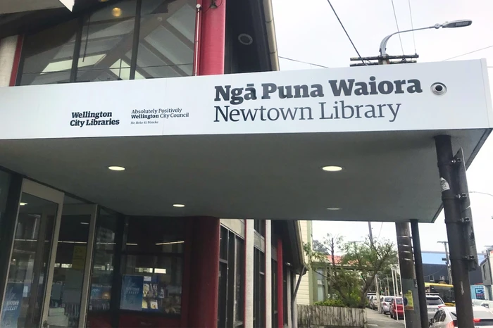 Exterior of Ngā Puna Waiora Newtown Library