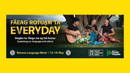 Image text: Fäeag Rotuạm ta everyday. Sustaining our language and culture. Rotuma language week  12-18 May