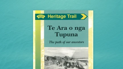 Cover of the earliest edition of the Heritage Trail pamphlet from 1996: Te Ara o Ngā Tūpuna