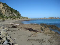 Looking out along Princess Bay towards the Rocky point at the opposite end.